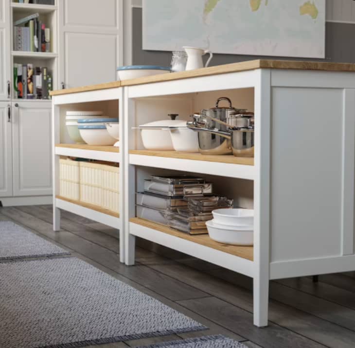 New Open Shelving Trends Shelves On Kitchen Islands The Kitchn   Kitchen Island Open Shelving 3